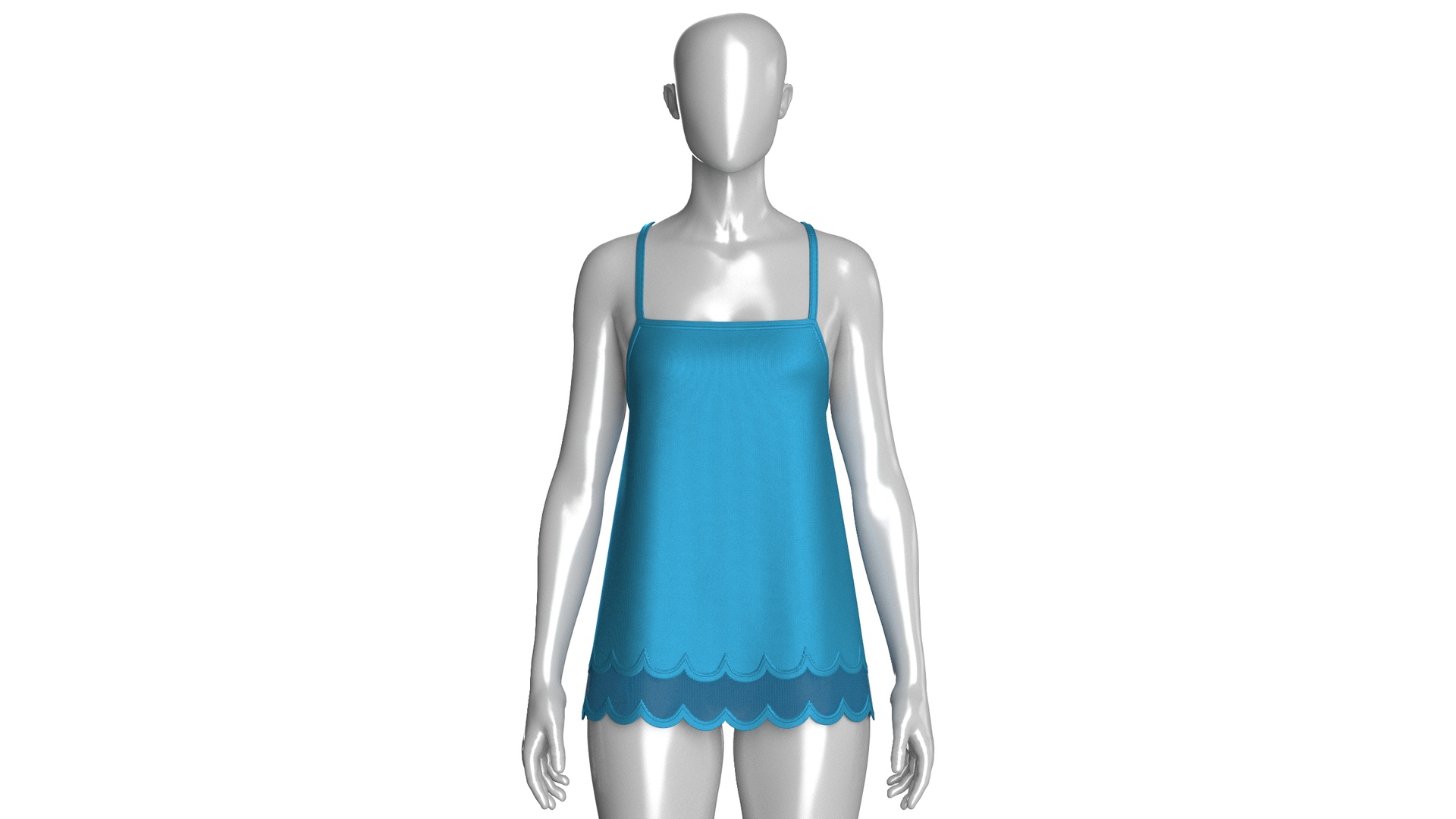 Media 1 for listing Girls Silk Mesh Hem Camisole Top | High Poly