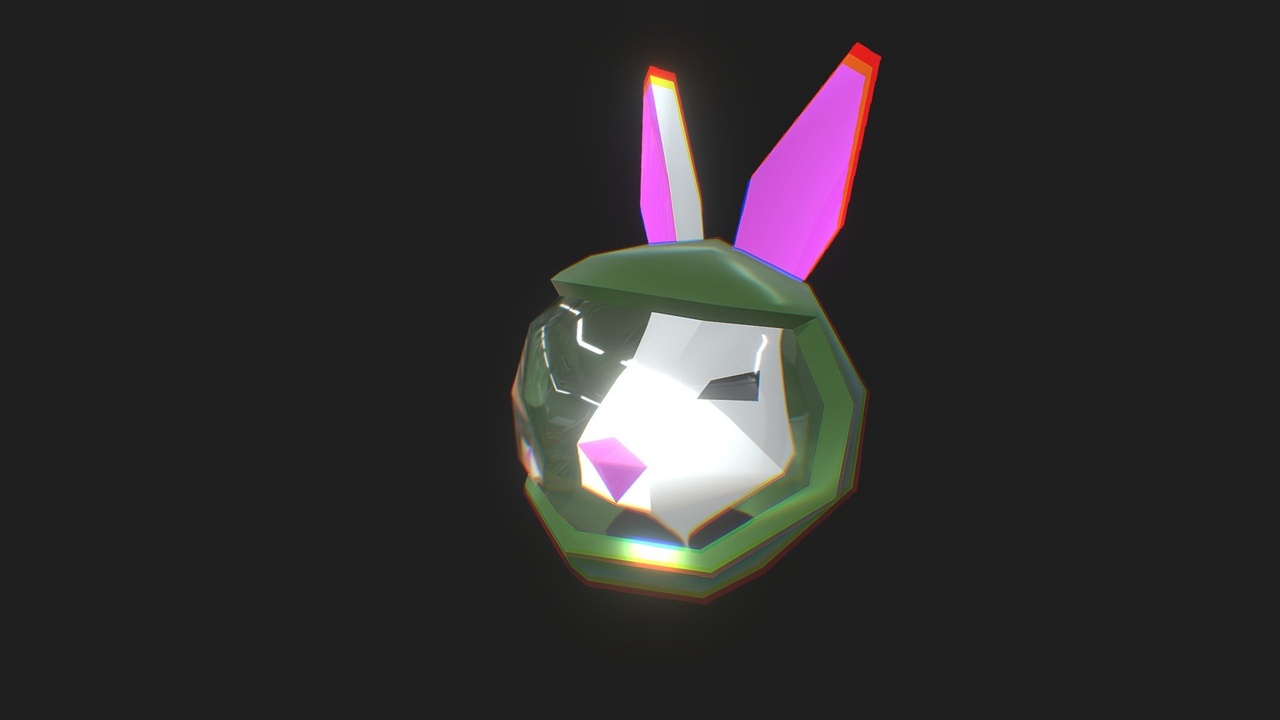 Media 1 for listing Low poly Space Bunny mask