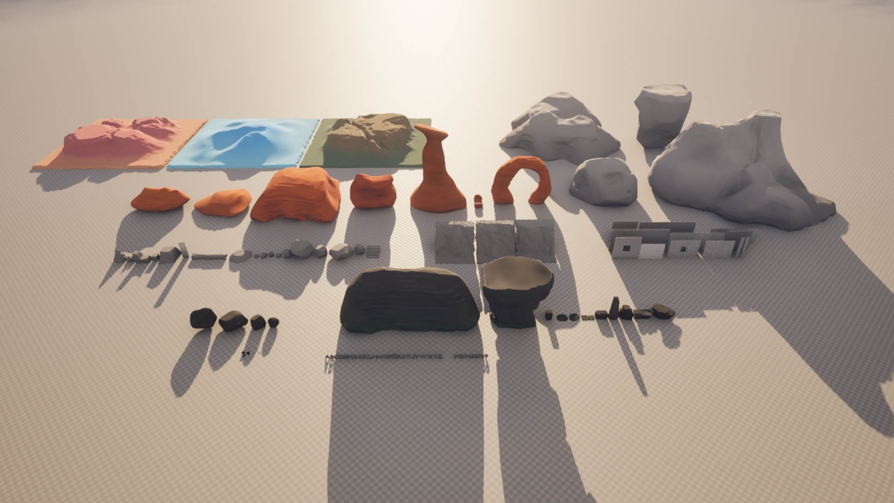 Media 1 for listing Stylized + LowPoly Rocks