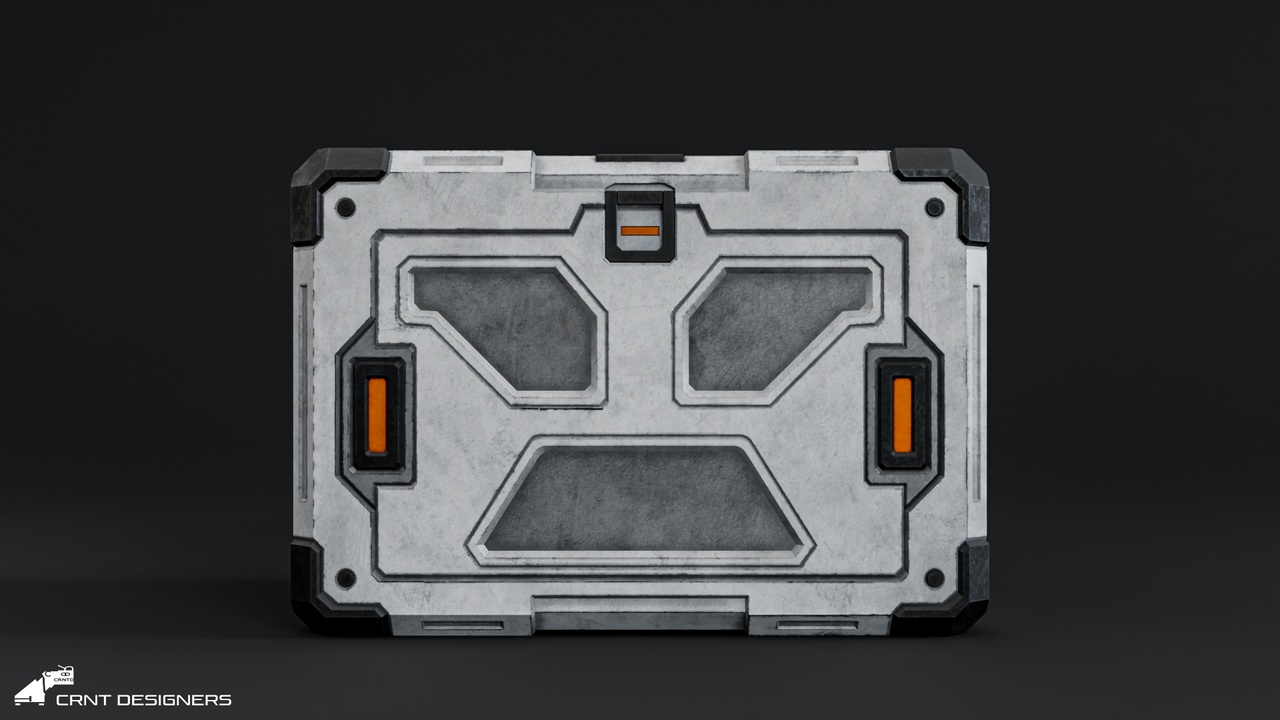 Media 1 for listing Sci-Fi Futuristic Cargo Storage Crate - UE4 And UE5 Optimized - Lowpoly 3D model