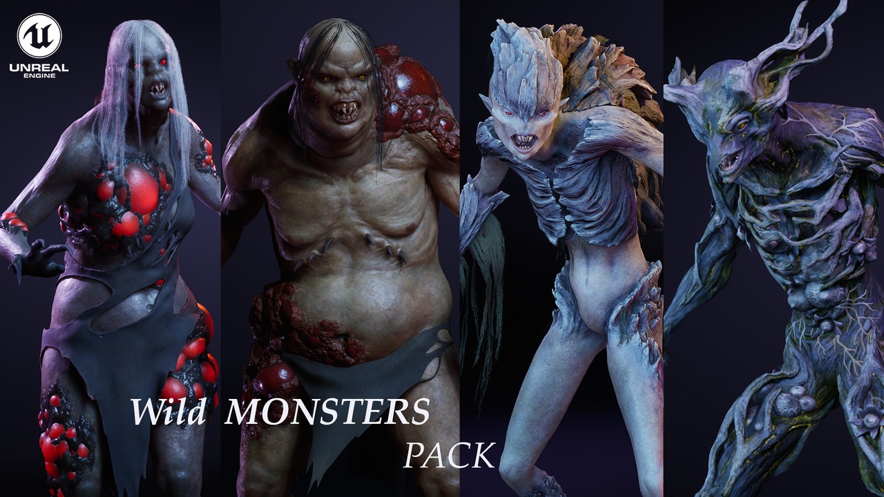 Media 1 for listing Wild Monsters PACK | Modular | Game ready character