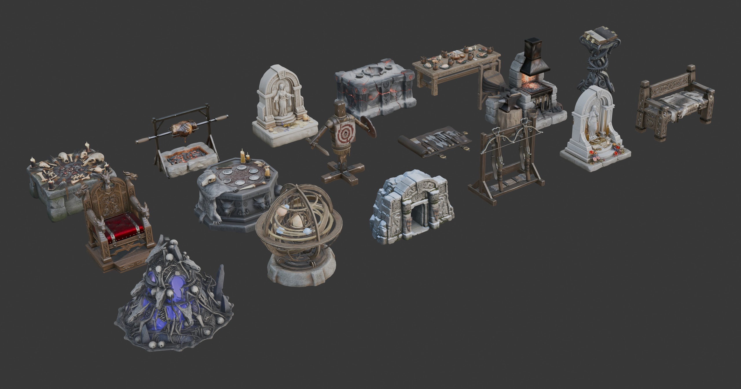 Media 1 for listing dark fantasy props set 002