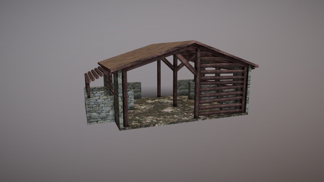 Media 1 for listing Medieval Stone Stable – Game-Ready Building