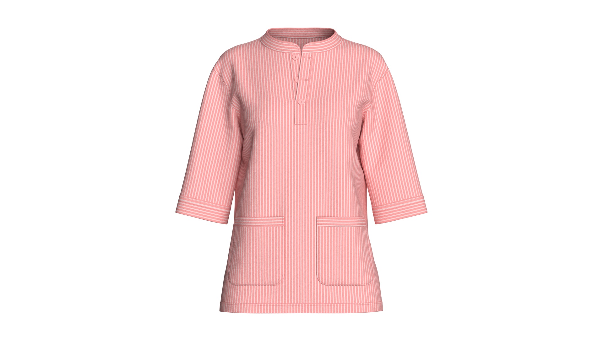 Media 1 for listing Girls Half - Sleeve Striped Printed Tunic Shirt | High Poly