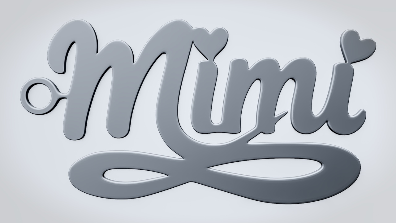 Media 1 for listing MIMI Heart Script Sign