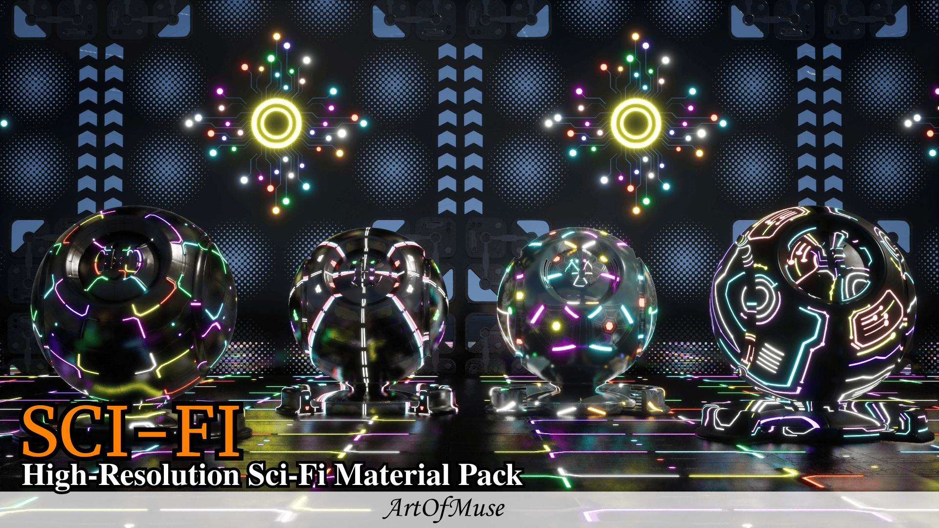 4K Sci-Fi Emissive Material Pack | Fab