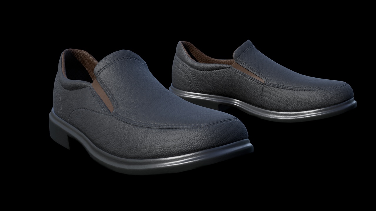 Media 1 for listing Men Leather Loafers - Metahuman Shoes - Parametric PBR Footwear