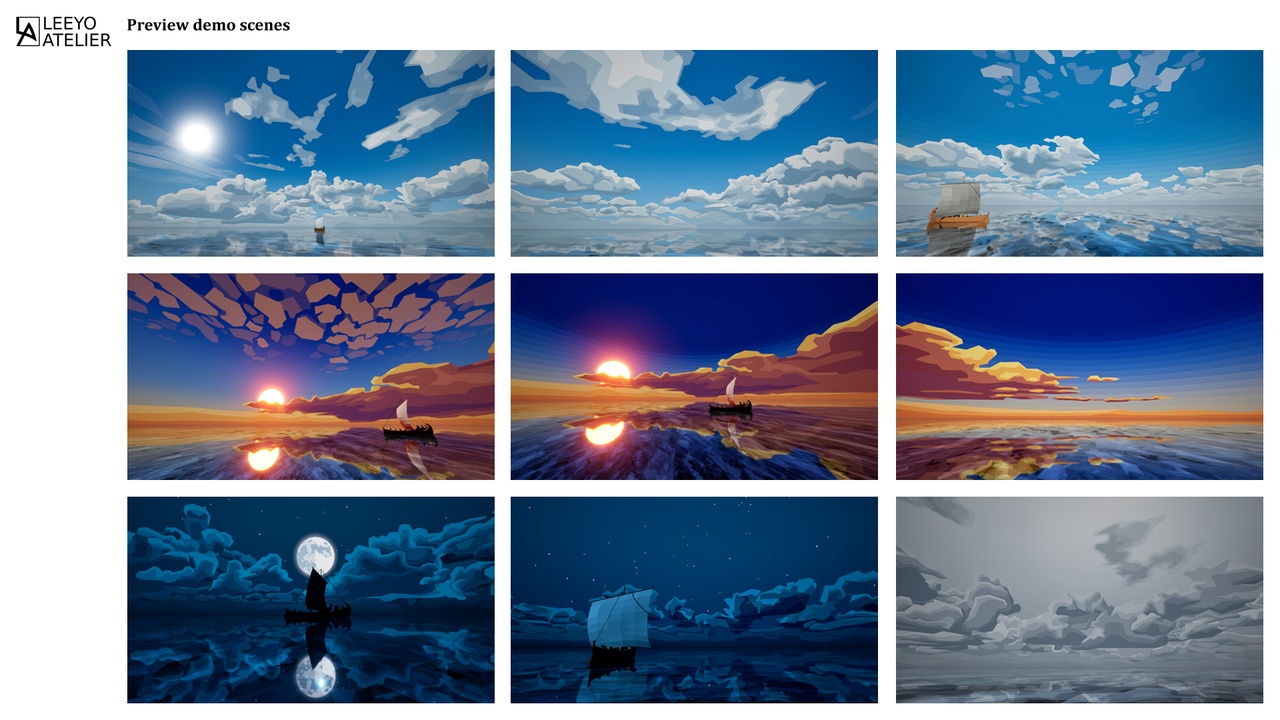 Media 1 for listing Clouds & Skies - Low poly