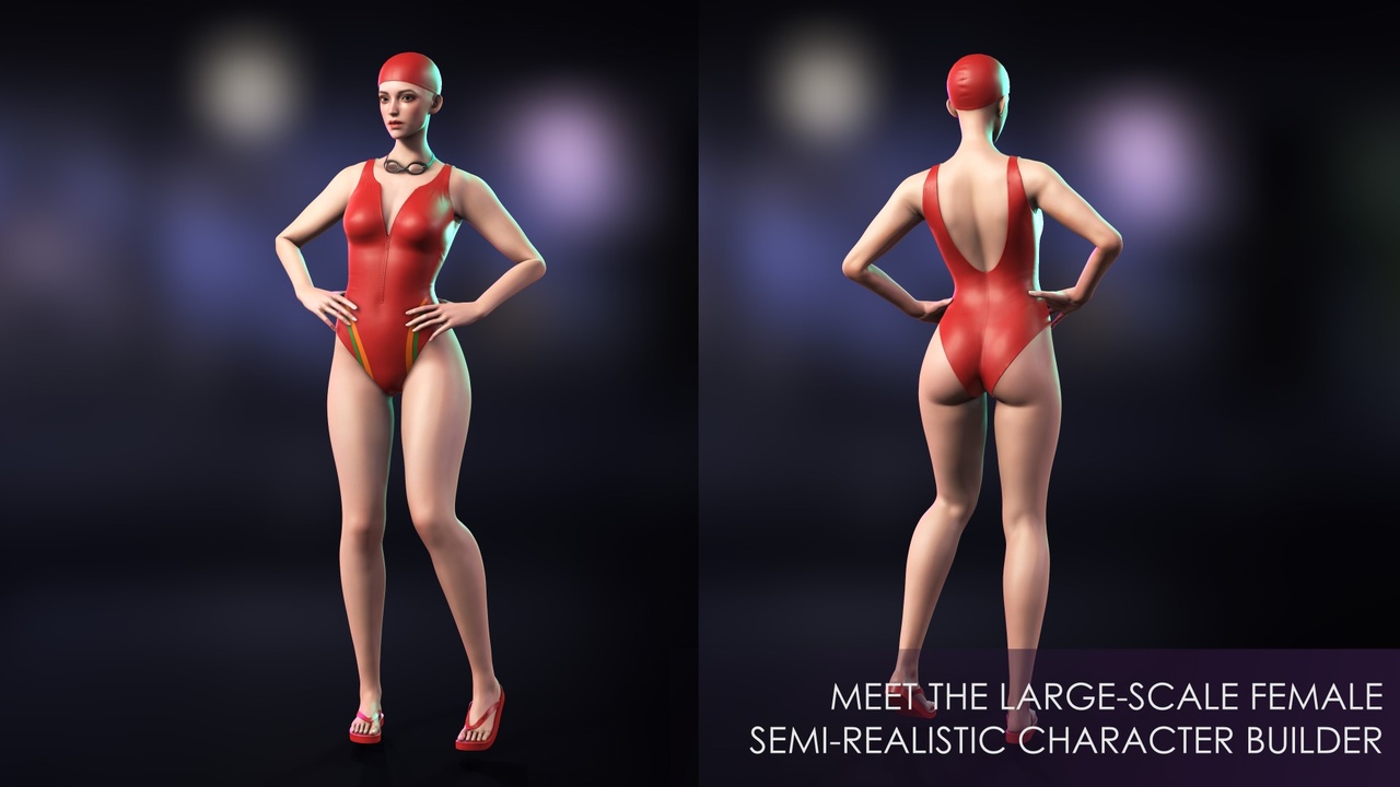 出品Swimwear Girl 3 (12) - Stylized Casual Beach Bikini Woman Realistic Characterのメディア1