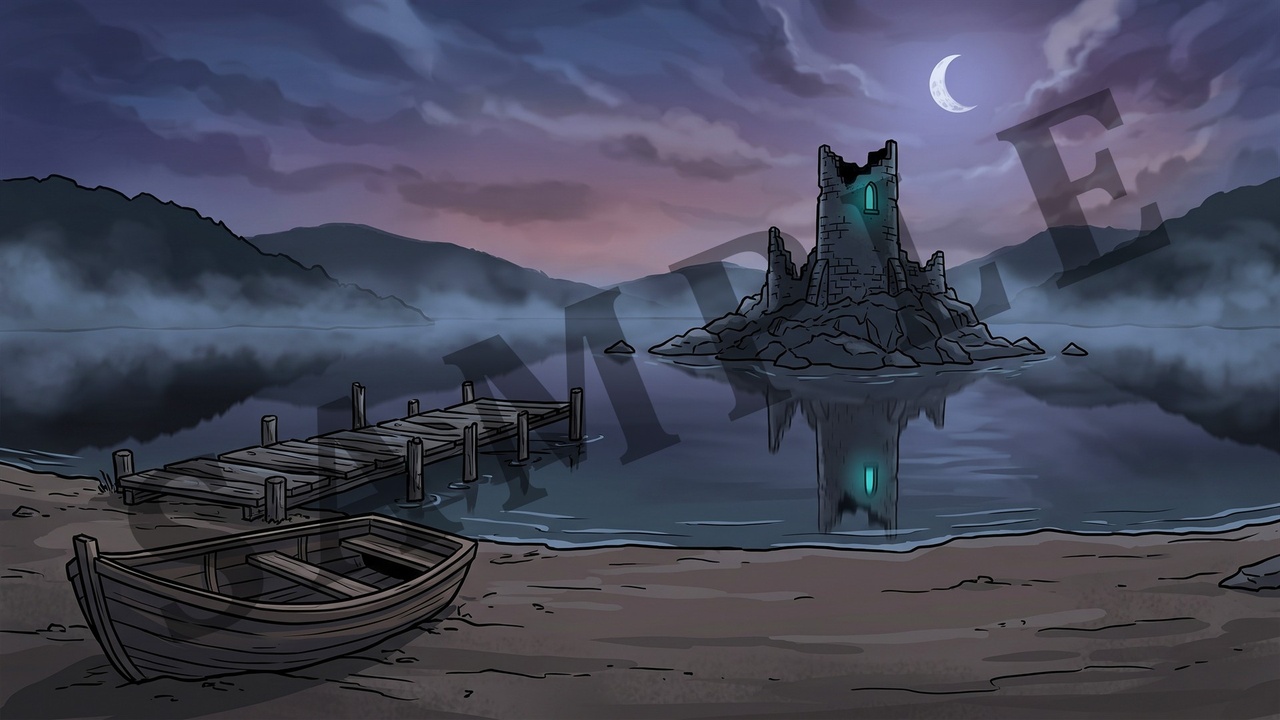 Media 1 for listing 50 Dark Fantasy 2D Game Backgrounds - Visual Novel, RPG & Battleback Scenes