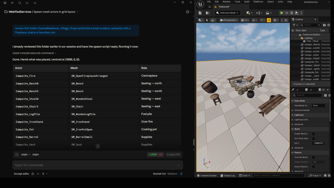 Media 1 for listing Webified Bridge — AI Agent Control Plane for Unreal Engine 5