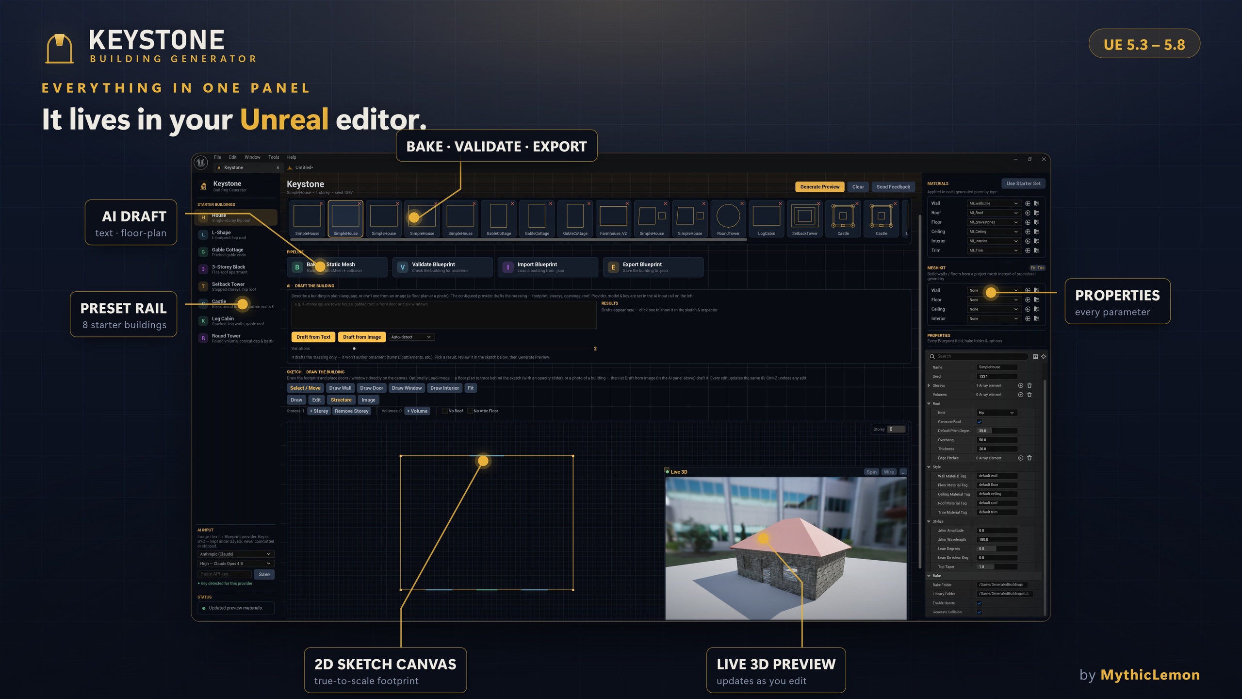 Media 1 for listing Keystone — Modular Building Generator