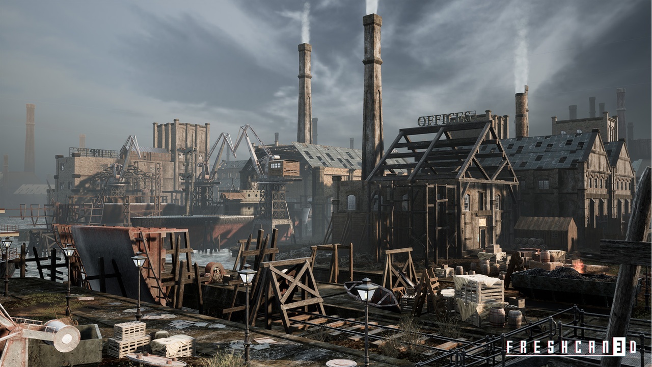 商品 Old Industrial City and Shipyard & Industrial Interiors (Industrial Town) 的媒体 1