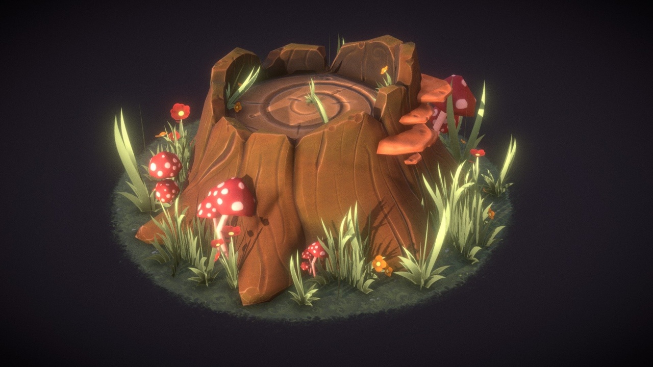 Stylized Tree Stump | Fab