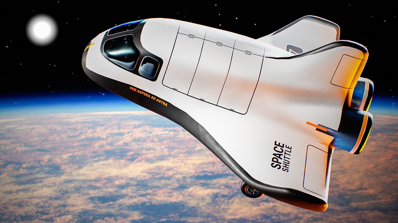 الوسائط 1 للقائمة Stylized space shuttle. Toy