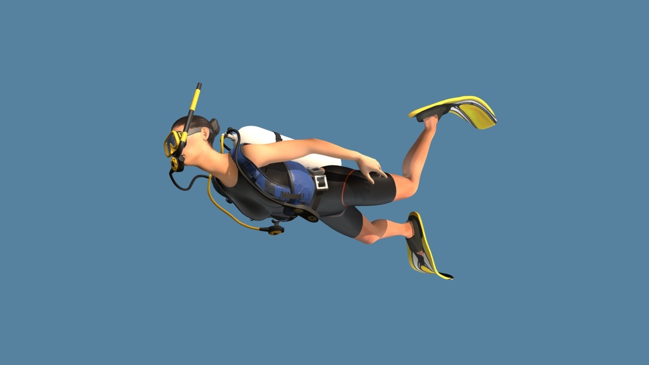 Media 1 for listing Scuba Diver Swimming Female - Amy