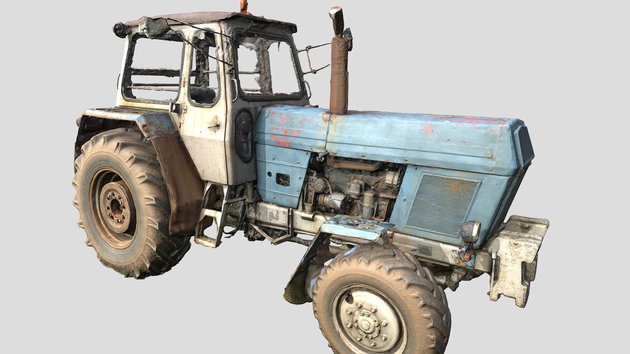Media 1 for listing Old blue tractor