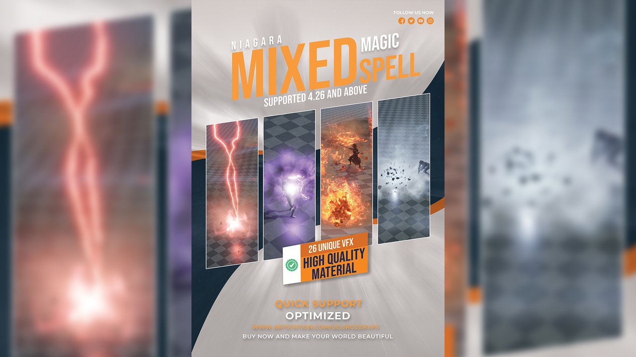 Media 1 for listing BUNDLE Mixed Spell VFX Package