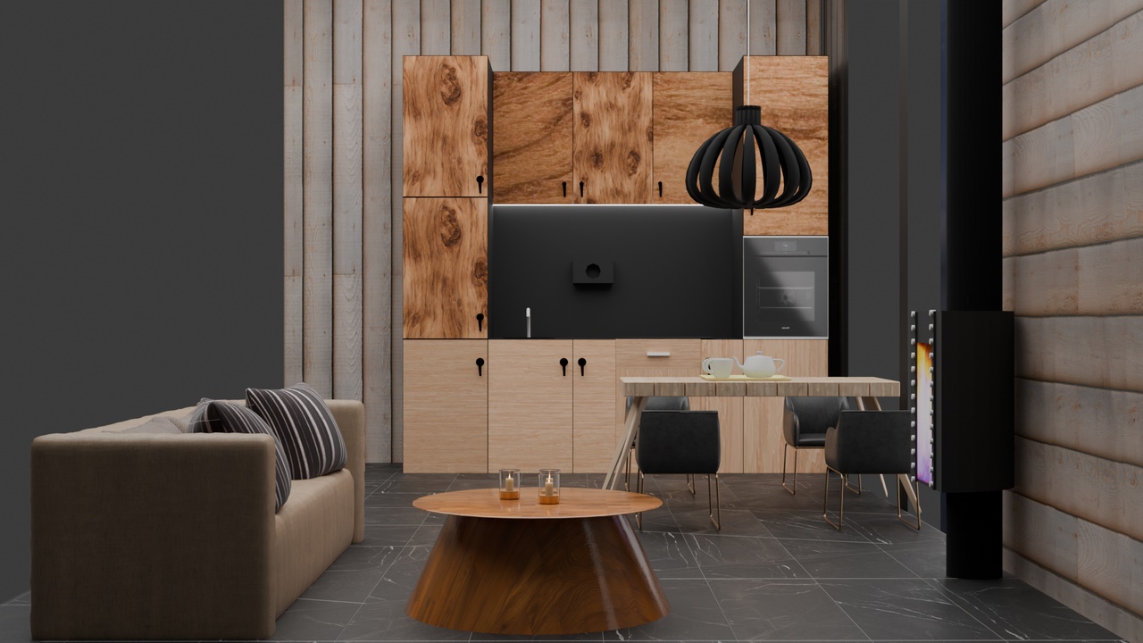Media 1 for listing Scandinavian Cabin Interior Asset Pack | Modular Furniture & Kitchen Set
