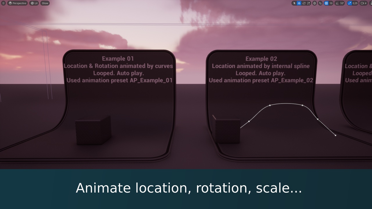 Actor animator - animate any actor using curves and splines