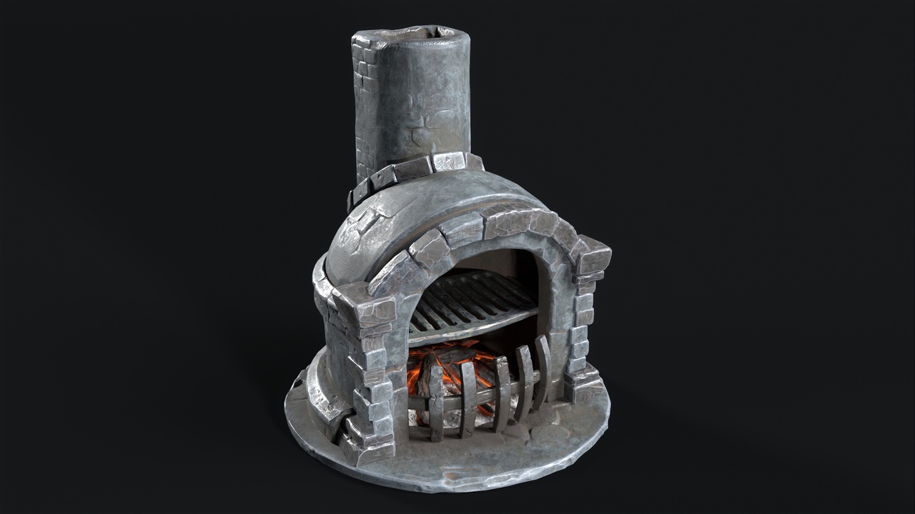 Media 1 for listing Fireplace Prop – Cozy Interior Feature for Game Environments