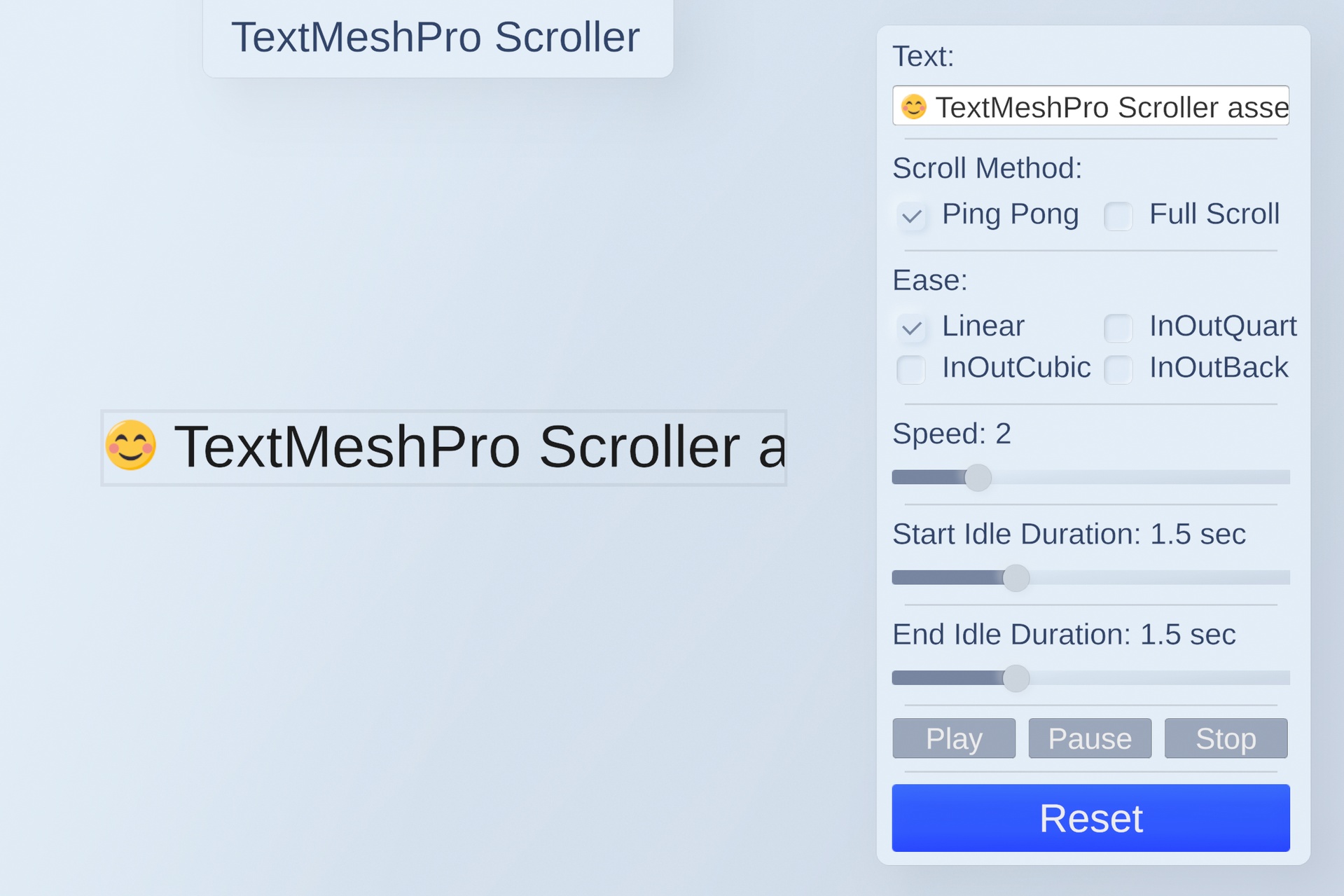 Media 1 for listing TextMeshPro Scroller