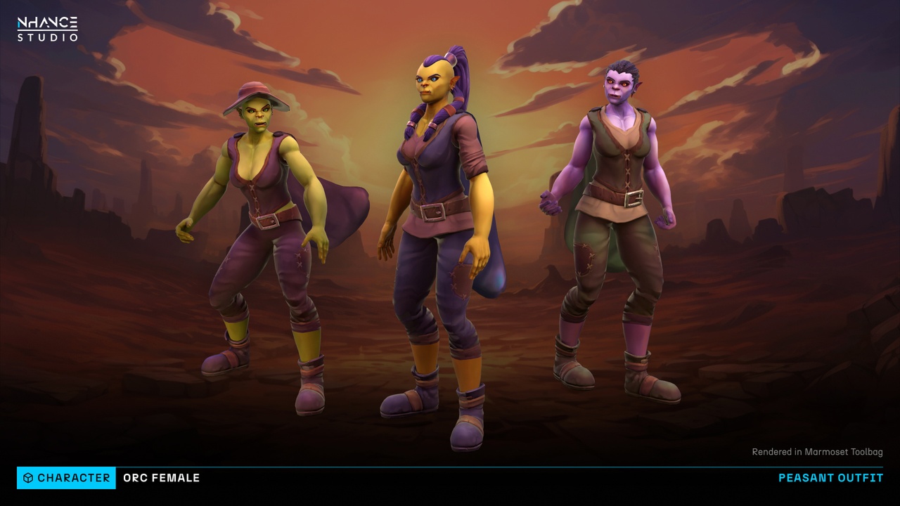 Media 1 for listing Stylized Modular Orc Female