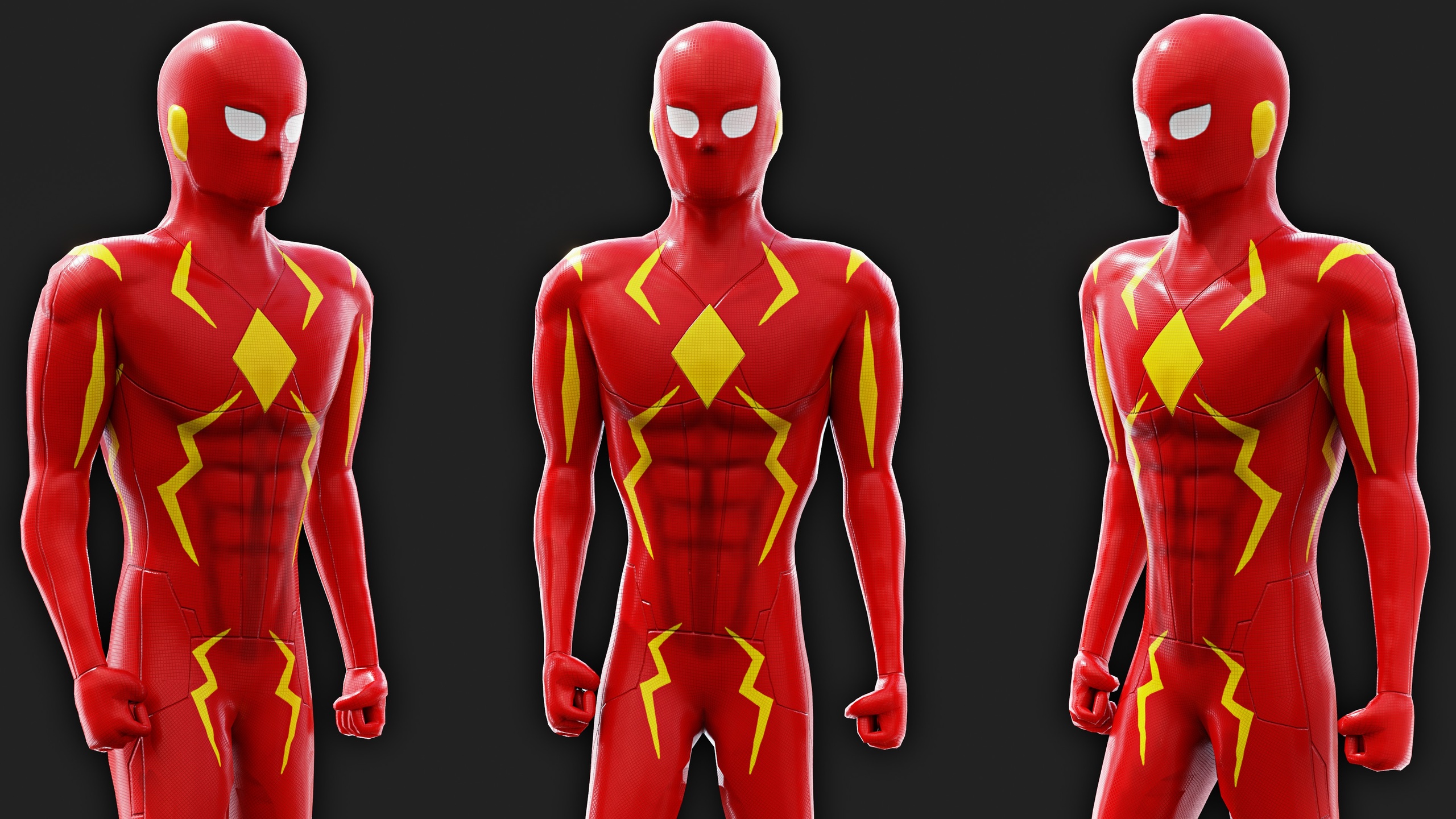 Media 1 for listing Superhero Character (Textures Baked & Rigged)