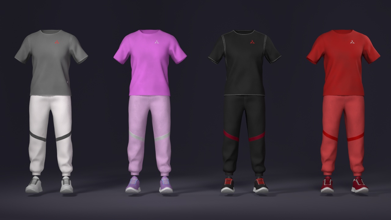 Media 1 for listing MetaOutfits – Sports Wear – Athleisure Male Outfit
