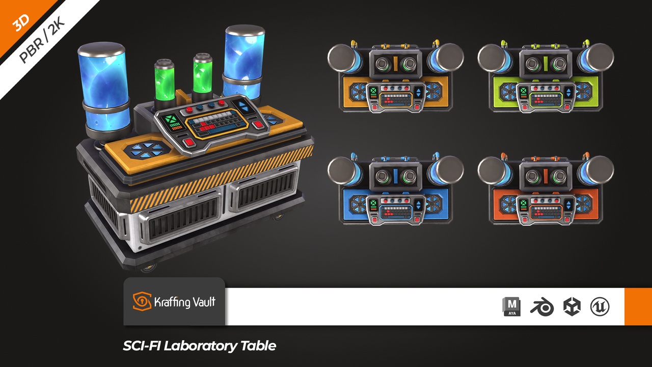 الوسائط 1 للقائمة SCI-FI Laboratory Table