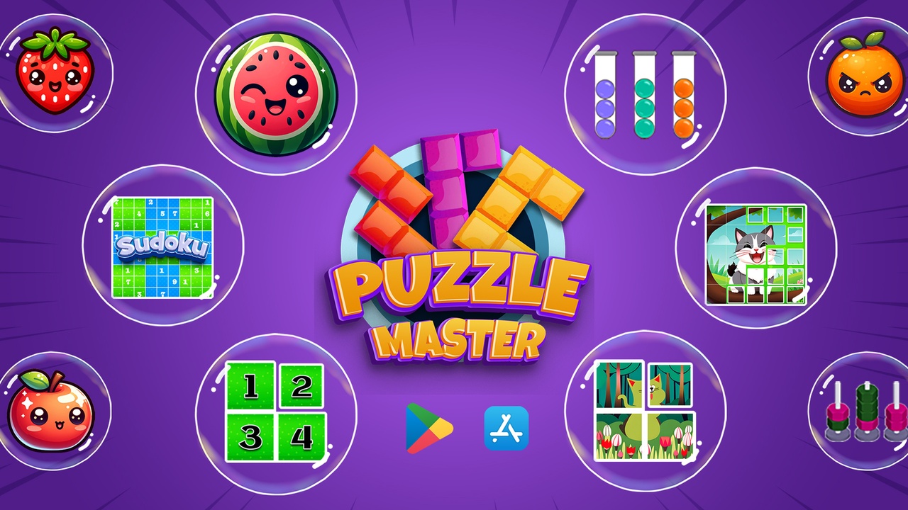 Media 1 for listing Puzzle Master : Collection of 8 Casual/Hyper-casual Game Template