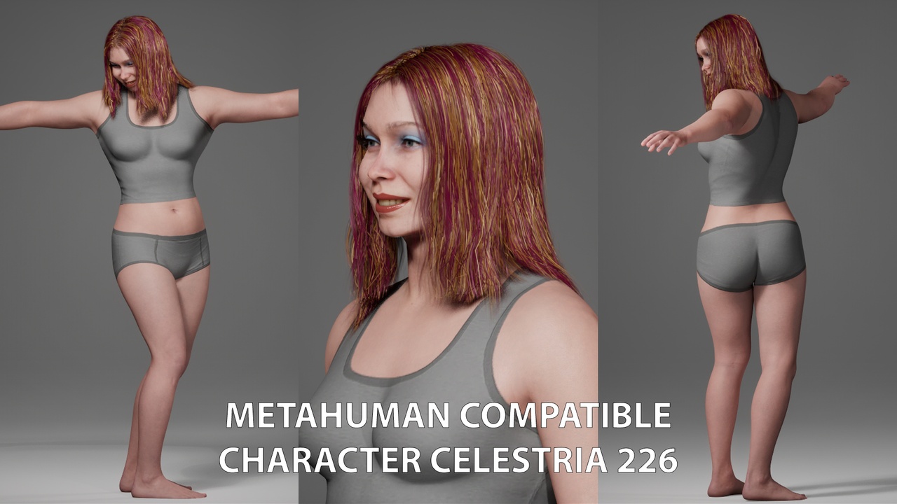 Media 1 for listing Metahuman Compatible Character Celestria 226