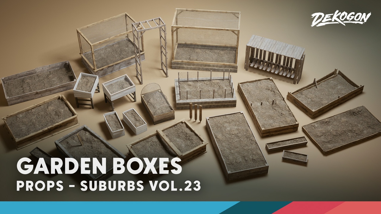 Suburbs VOL.23 - Garden Boxes (Nanite and Low Poly)