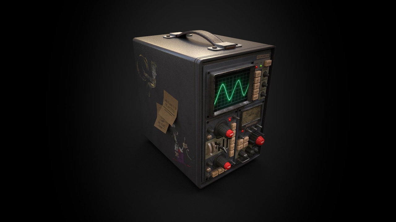 Media 1 for listing Oscilloscope - Radio Game Ready Low-poly 3D model