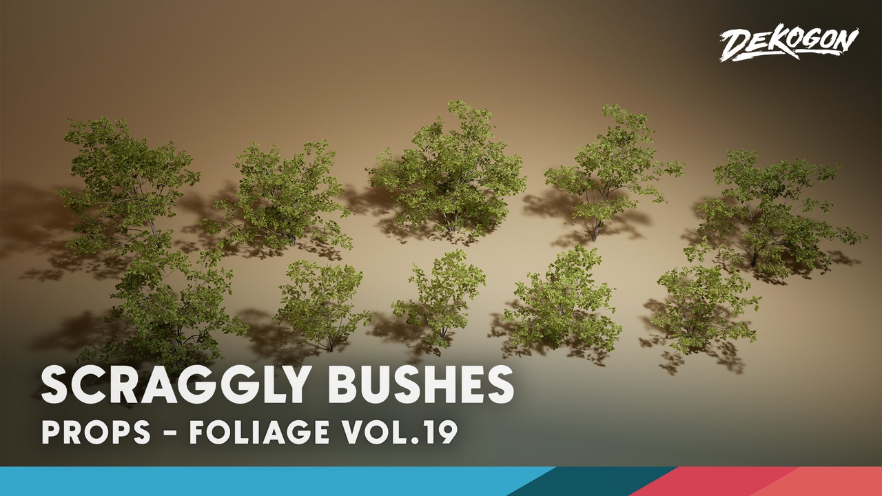 商品 Foliage VOL.19 - Scraggly Bushes (Nanite and Low Poly) 的媒体 1