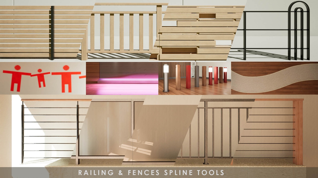 Media 1 for listing Spline Tools - Railings and Fences
