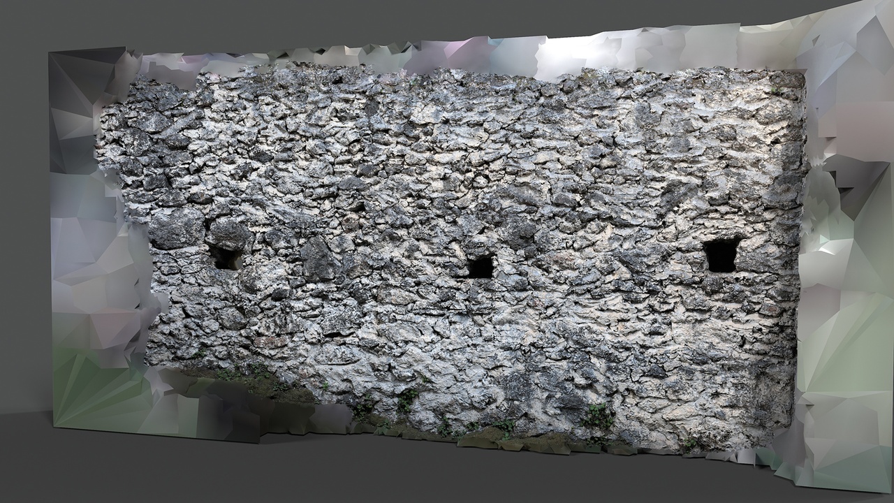 Medios 1 para el artículo Abandoned Village Surface Scan - Stone Wall 09
