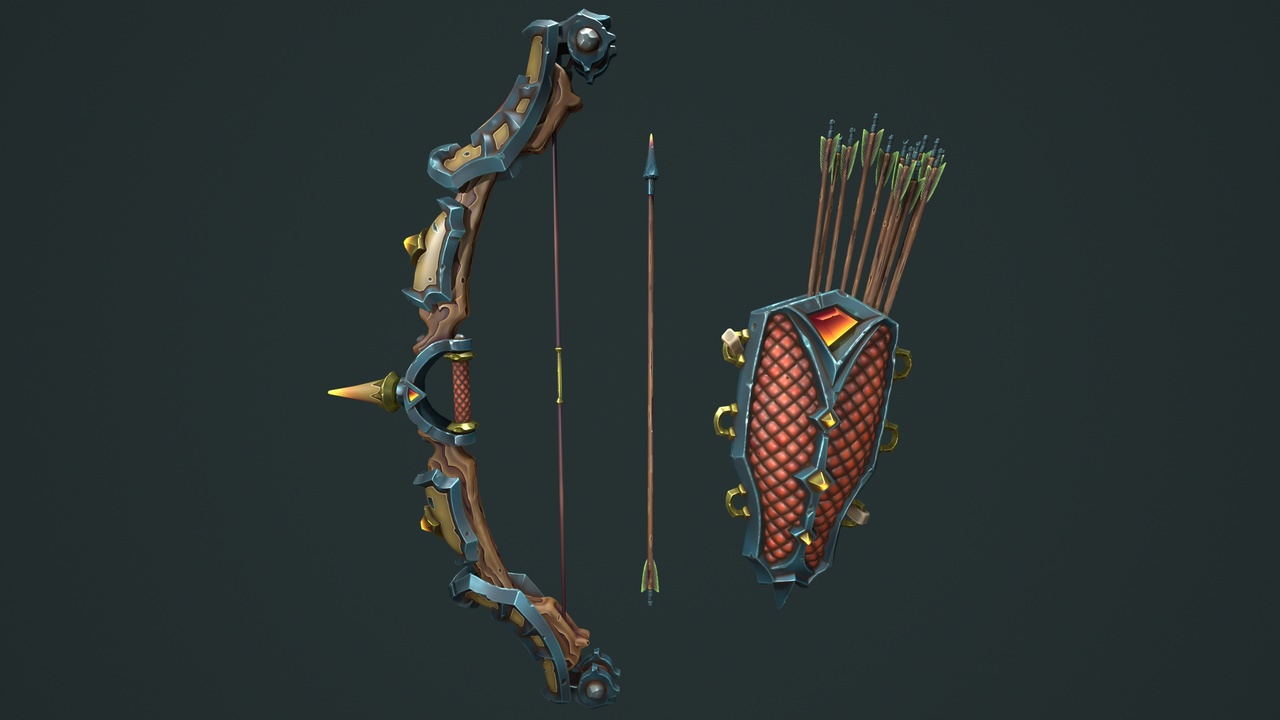 Media 1 for listing Knight bow quiver arrow