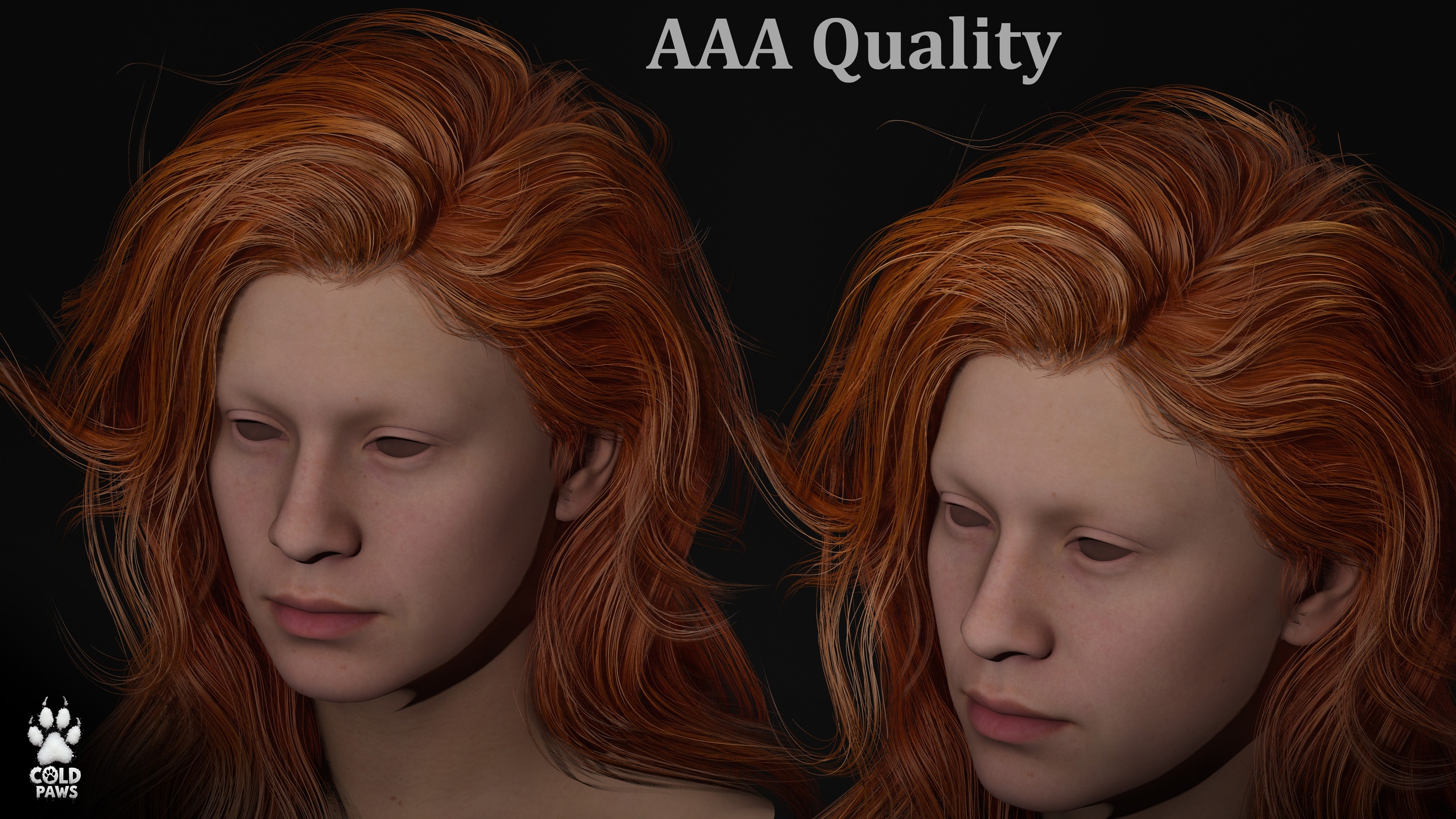 Media 1 for listing Beachy Waves Hair - Game Ready UE5