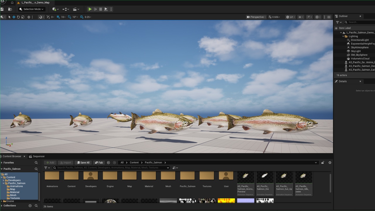 Media 1 for listing Pacific Salmon Fish (Game Ready)