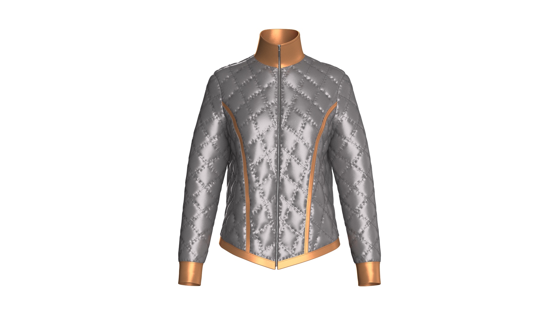 Media 1 for listing Girls Padded High Neck Full Zip Jacket | High Poly