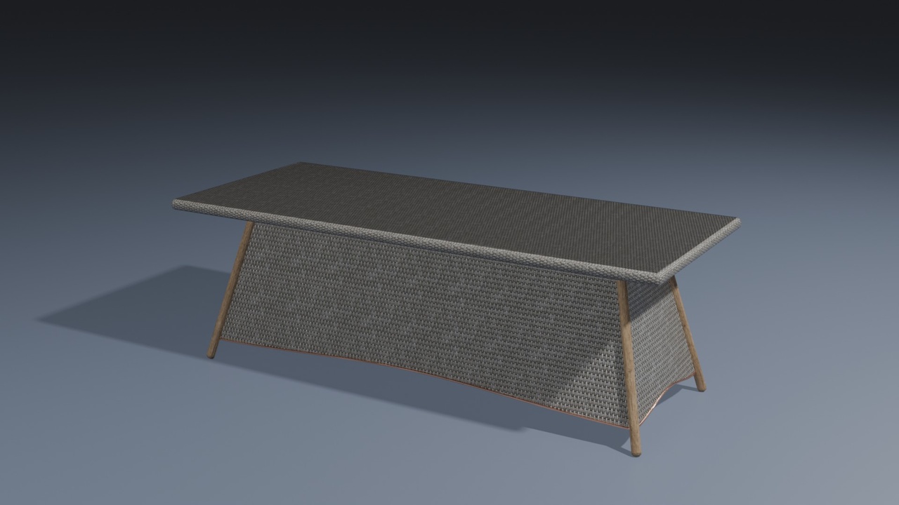 Media 1 for listing 8-Seat Outdoor Dining Table (Wicker Gray Edition) - Urban Dusk Collection