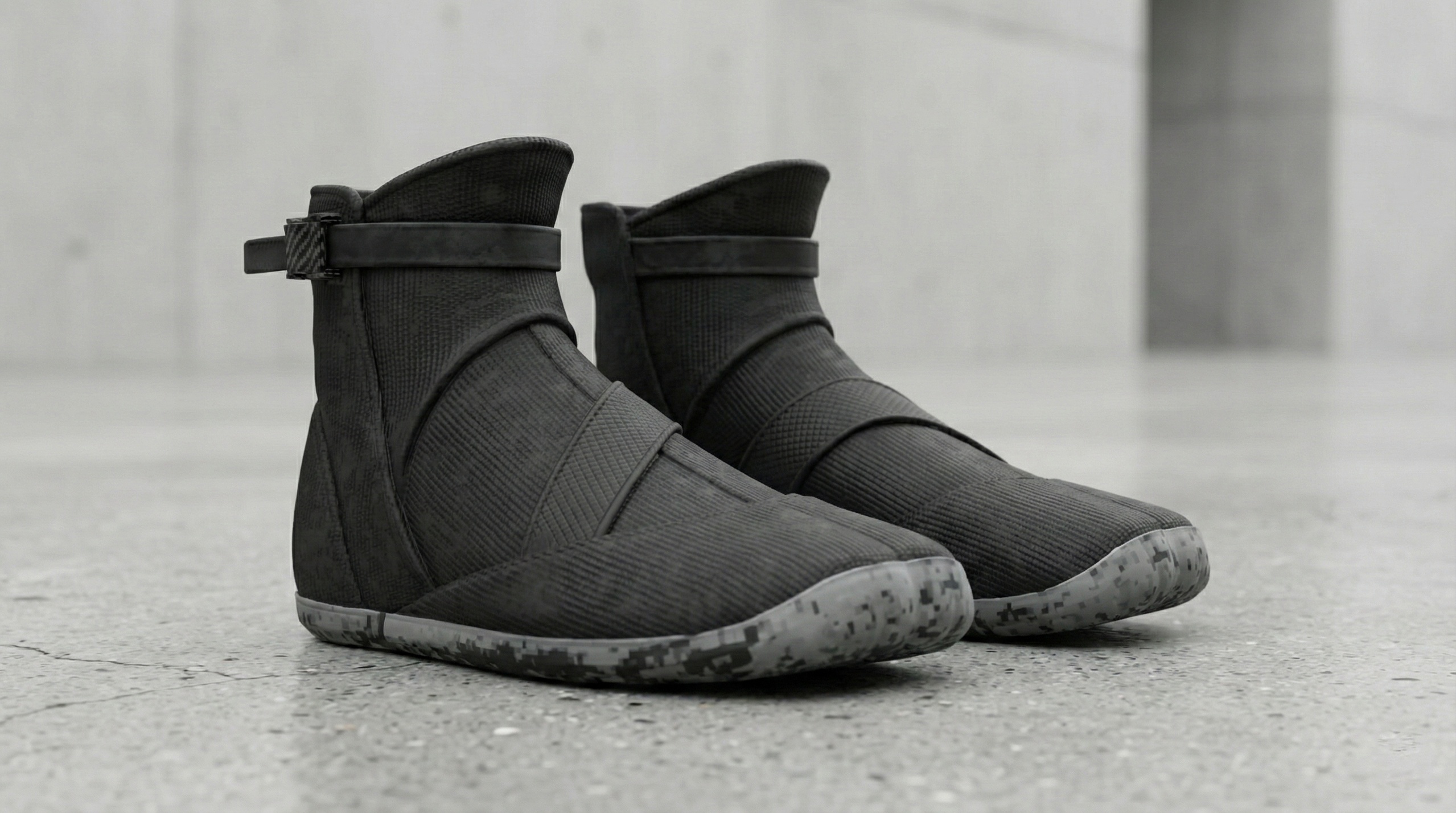 Tactical Ninja Tabi Boots Futuristic Techwear Footwear Metahuman