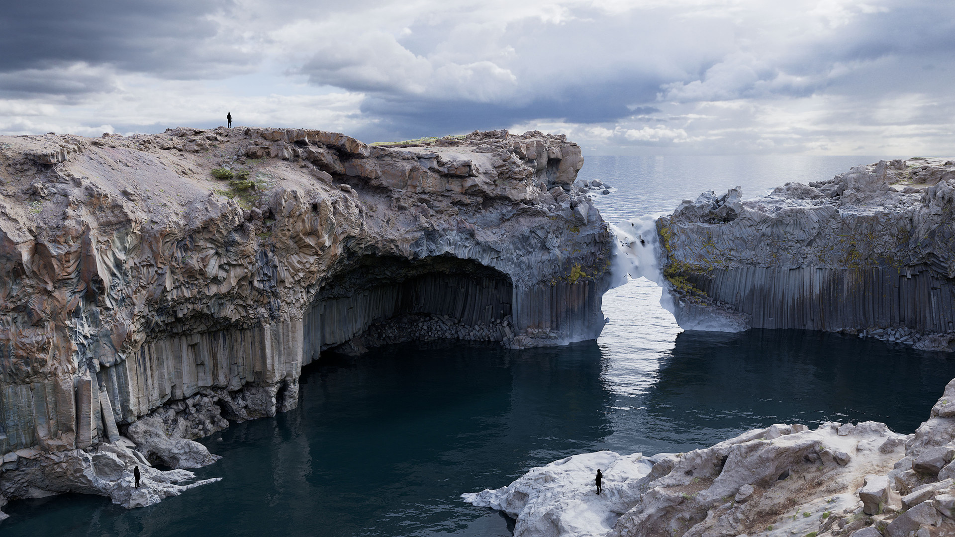 Basalt Waterfall PBR Scan | Fab