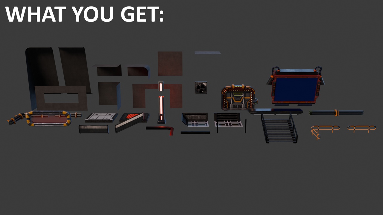 Modular Level Designstylized Stylized Interior Sci-Fi Modular Level-Design Kit | Fab