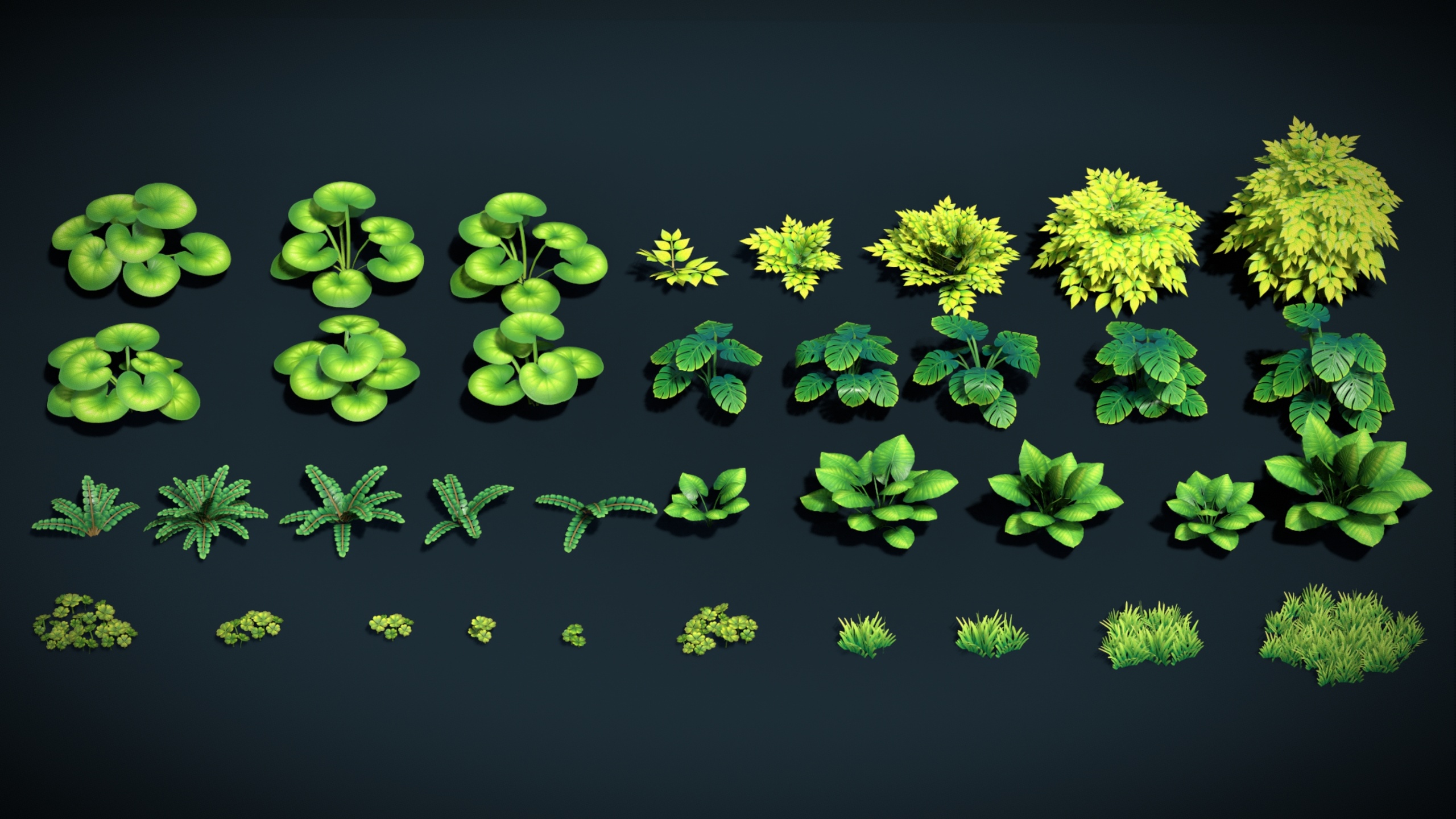 Media 1 for listing Sylora Bloomscape – Stylized Foliage Plants Bush & Grass Vol-2