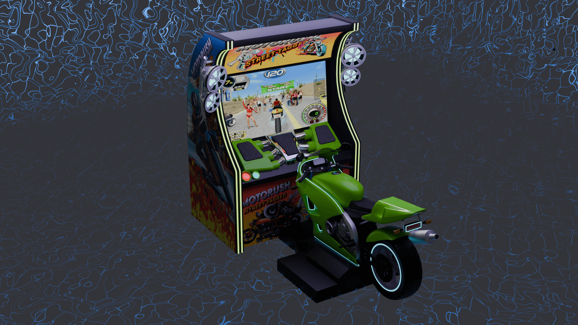 Urban Neon Moto Arcade Racer | Fab