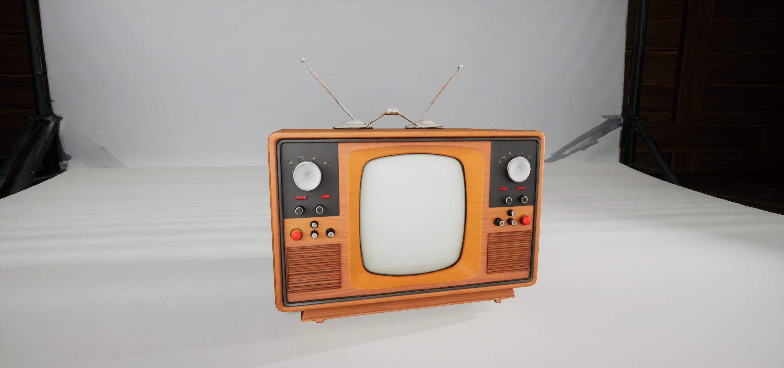 Retro TV With Antenna - Prop | Fab