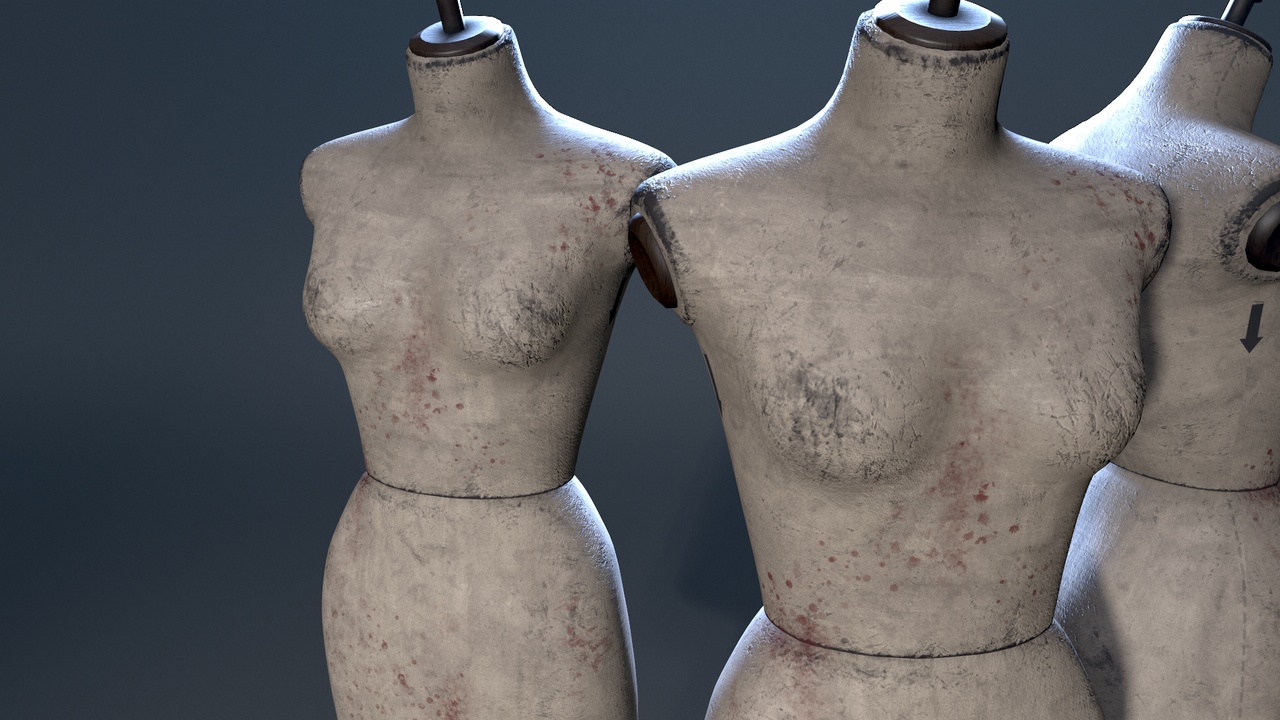 Media 1 for listing Horror Female Mannequin – Game Ready Asset