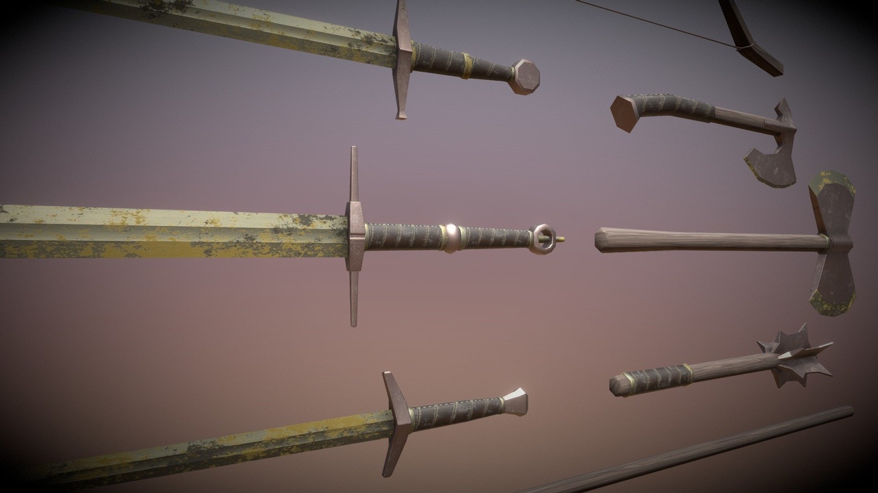 Media 1 for listing Rusty Bandit Weapon Kit - Single Texture